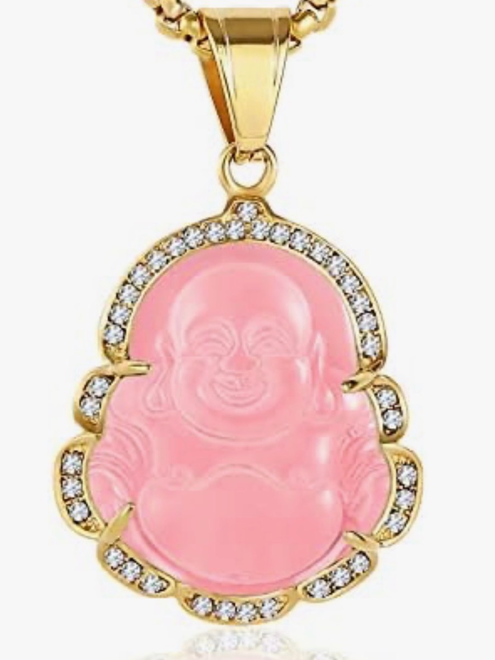 2 JADE LAUGHING BUDDAH PENDANTS